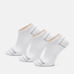 Lot de 3 paires de chaussettes invisibles Bowden unisexes en blanc